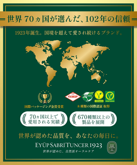 Eyup Sabri Tuncer（エユップサブリテュンジェル） 自然派歯磨き粉 ミント フッ素不使用 無添加 SLS不使用 90mL トルコ製